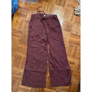 Women's Pants Size 6 burgundy Relaxed Fit & Comfortable Trouser Drawstring